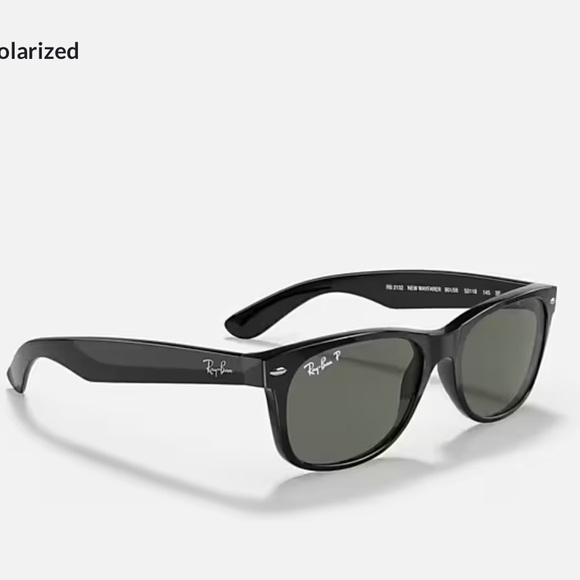 Ray-Ban RB 2132 NEW WAYFARER CLASSIC Black Sunglasses - Picture 5 of 11
